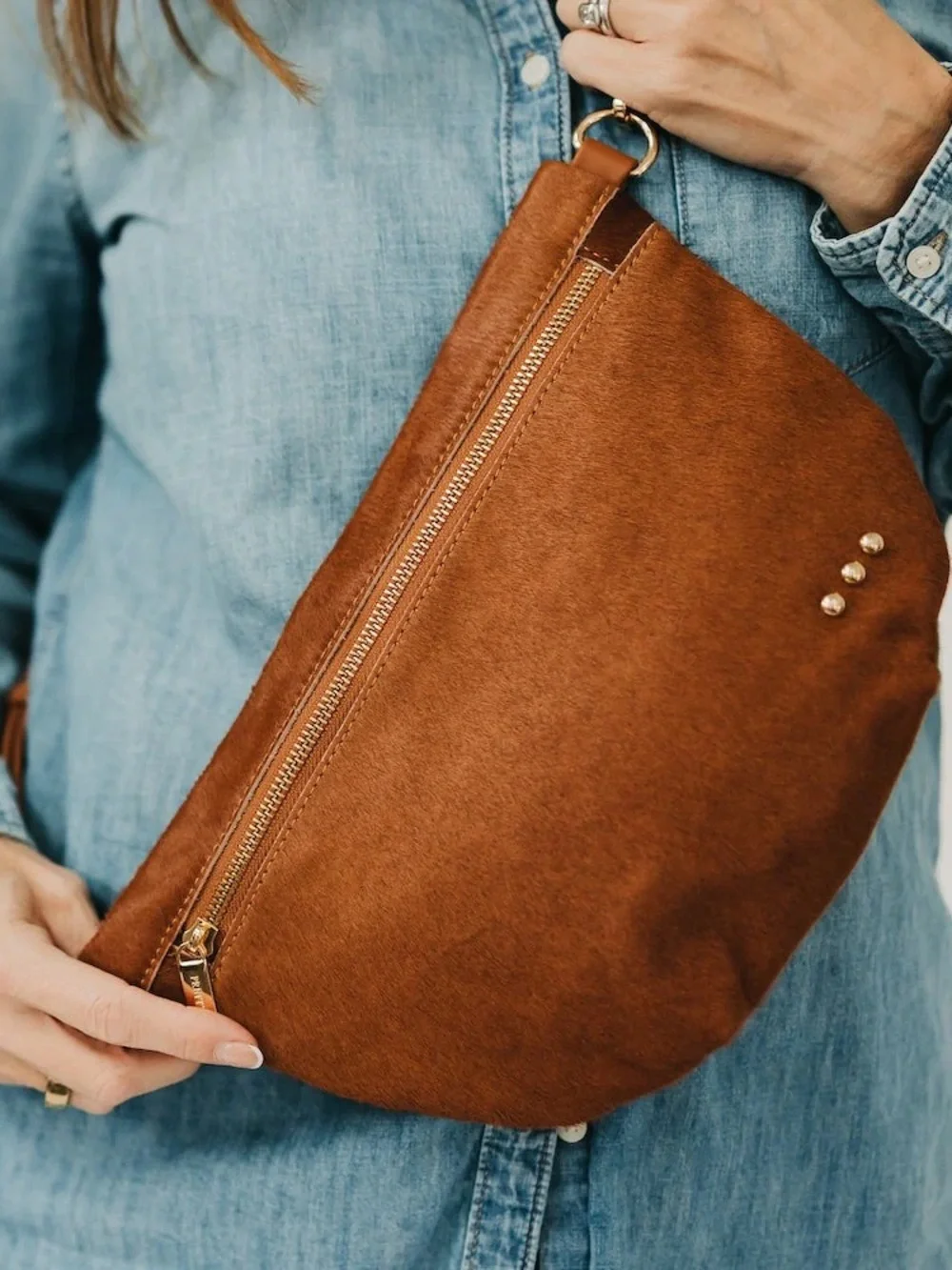 Pretty Simple Hair On Hide Westlyn Bum Bag Brown High Quality